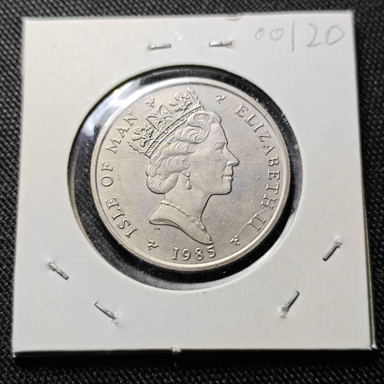 KK钱币收藏小铺  第400期  百期特拍（四拍之四）2月预留时间 周末发货 1985马恩岛10便士 