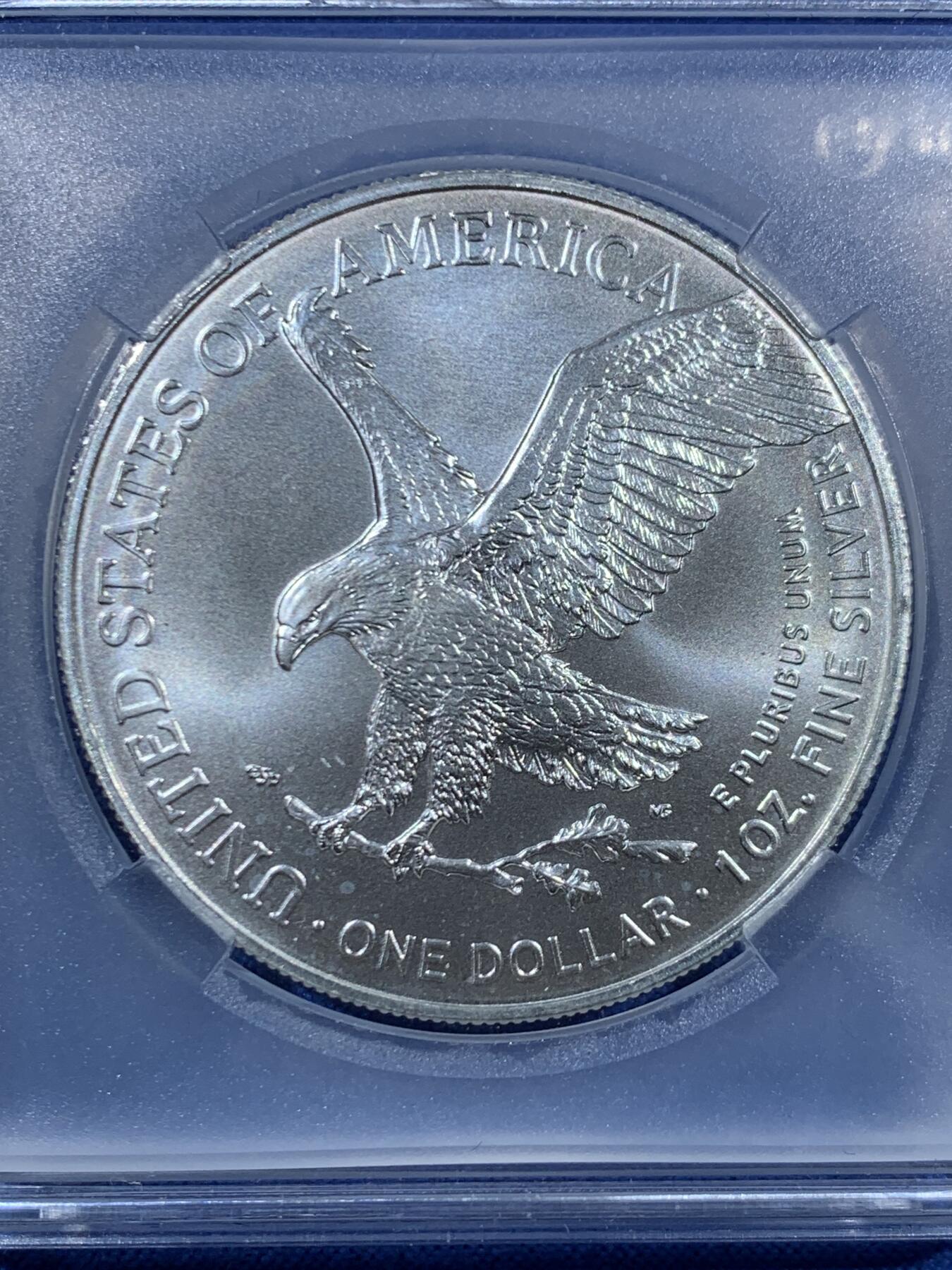 《竞宝斋》第456场 周日，周一，周二   3场连拍 （全场包邮）欢迎送拍 美国2023年发行鹰洋1美元投资银币