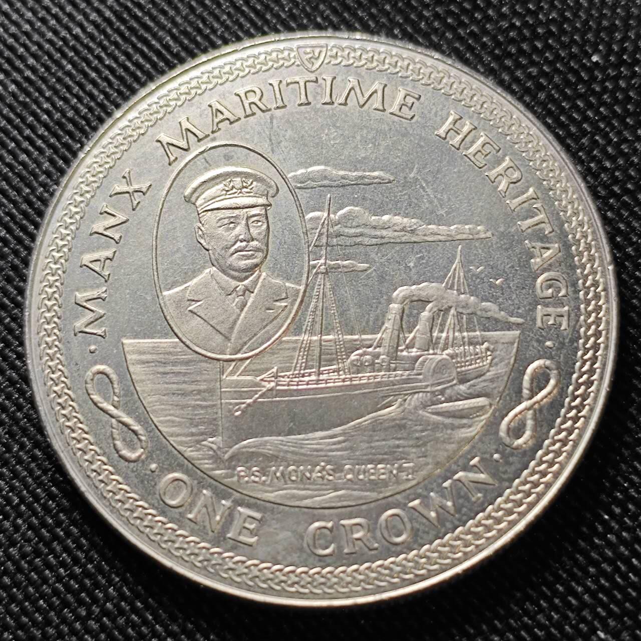 KK钱币收藏小铺  第400期  百期特拍（四拍之四）2月预留时间 周末发货   1982马恩岛1克朗纪念币 