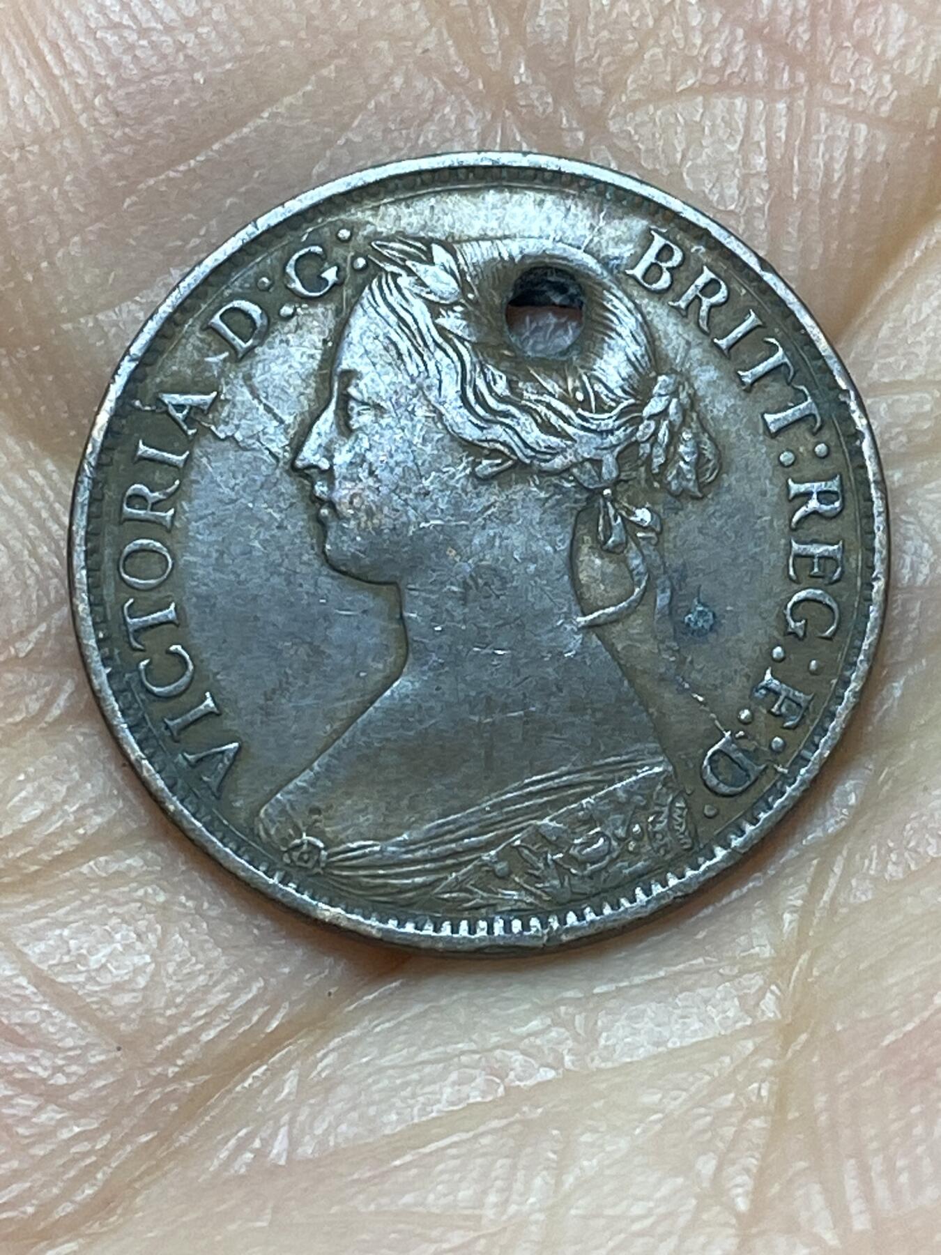 2026年第六场(总第一百七十五场）外国好品散币场(免佣金) 打孔–英属新斯科舍1861年1/2分(维多利亚女王时期)