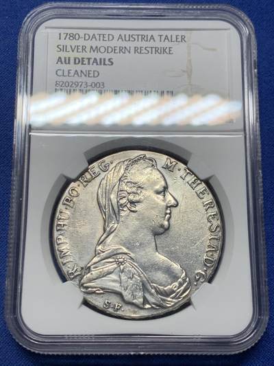 《竞宝斋》第456场 周日，周一，周二   3场连拍 （全场包邮）欢迎送拍 - NGC AUD 1780后铸大奶妈泰勒银币