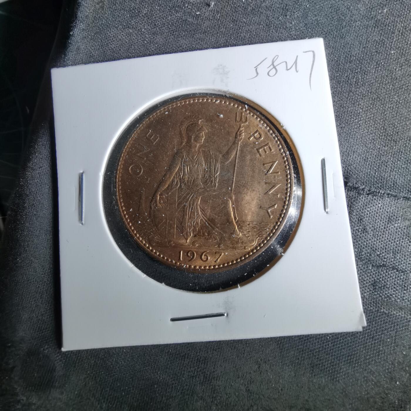 沼泽如烟--第958场 英国1967年1便士