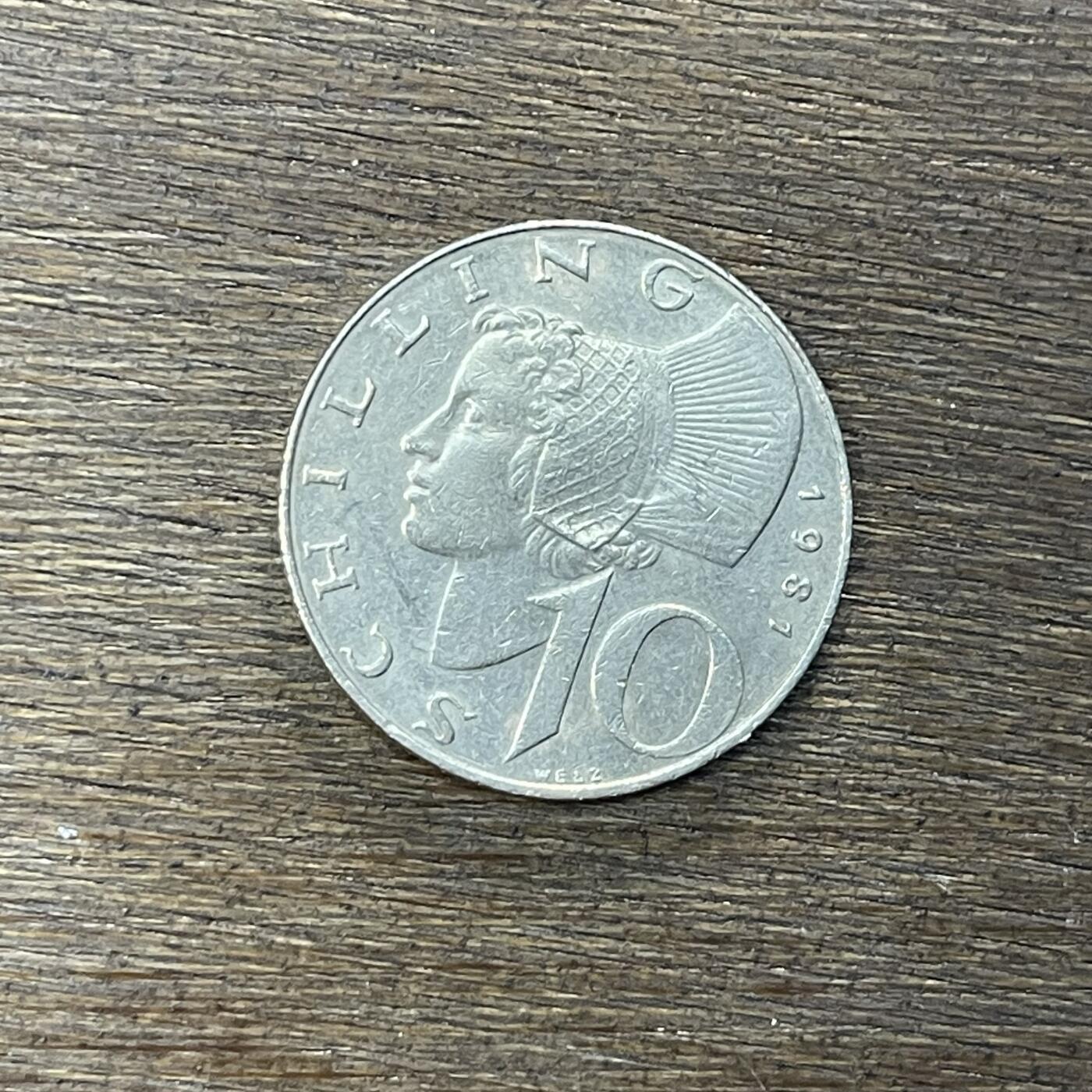 【铜匠收藏】★第138场★散币场。不寄存，30包邮。不满30元，支付5元运费。《接受代拍 代送NGC评级》 13【无寄存】奥地利共和国10先令硬币1981年