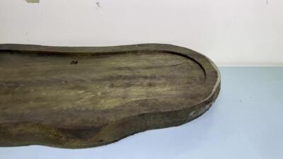 零元拍： NO.60 满纹满金丝雨滴纹 金丝楠 茶盘，尺寸约435/180/厚39MM，2.6公斤满果香，满金丝满水波，未上漆上蜡