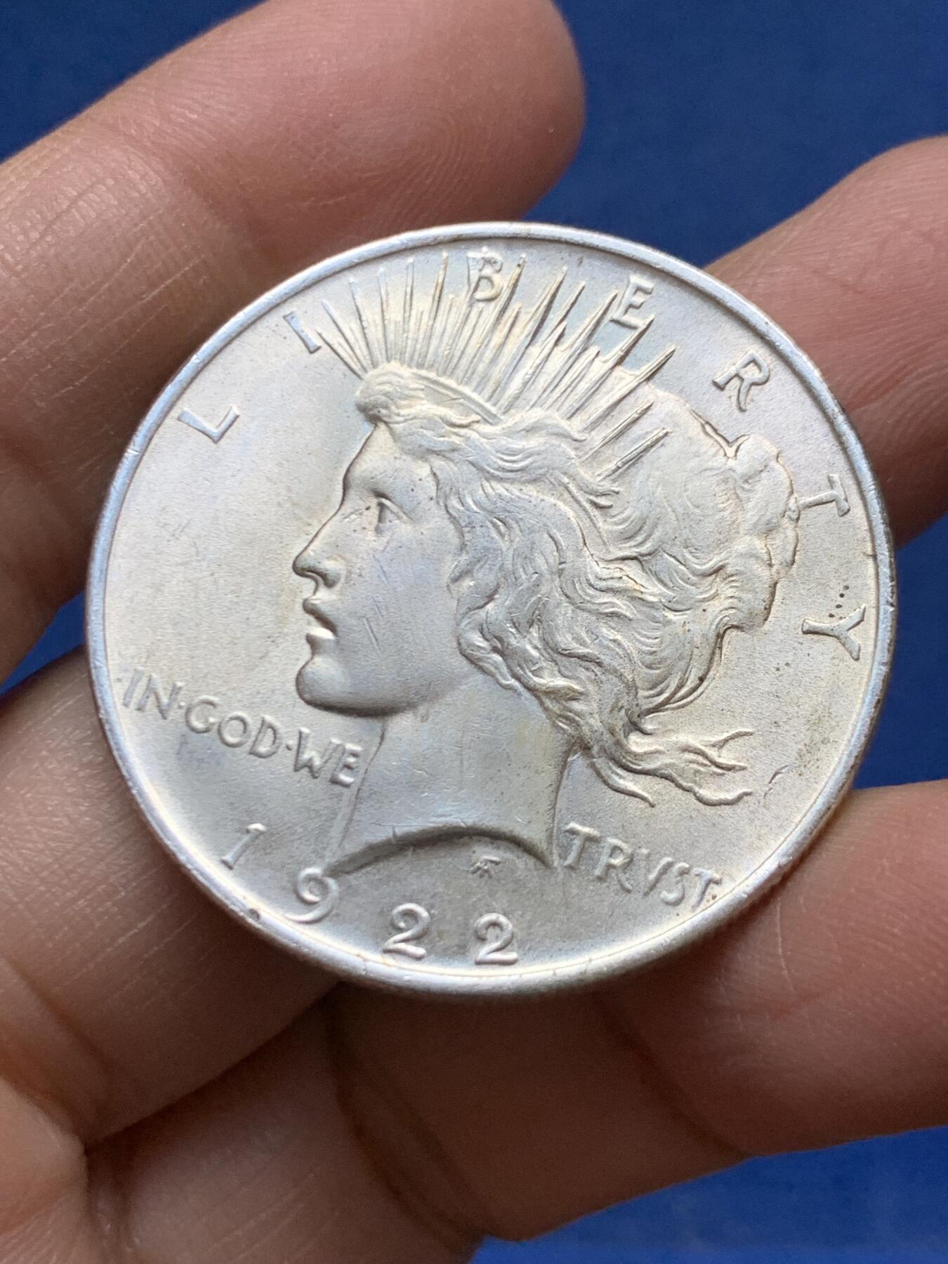 《竞宝斋》第456场 周日，周一，周二   3场连拍 （全场包邮）欢迎送拍 美国1922年和平1美元大银币