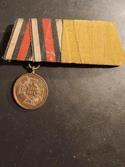 老王徽章第176期 - 德国普鲁士1870/71普法战争奖章     礼服挂     德皇百年无挂钩