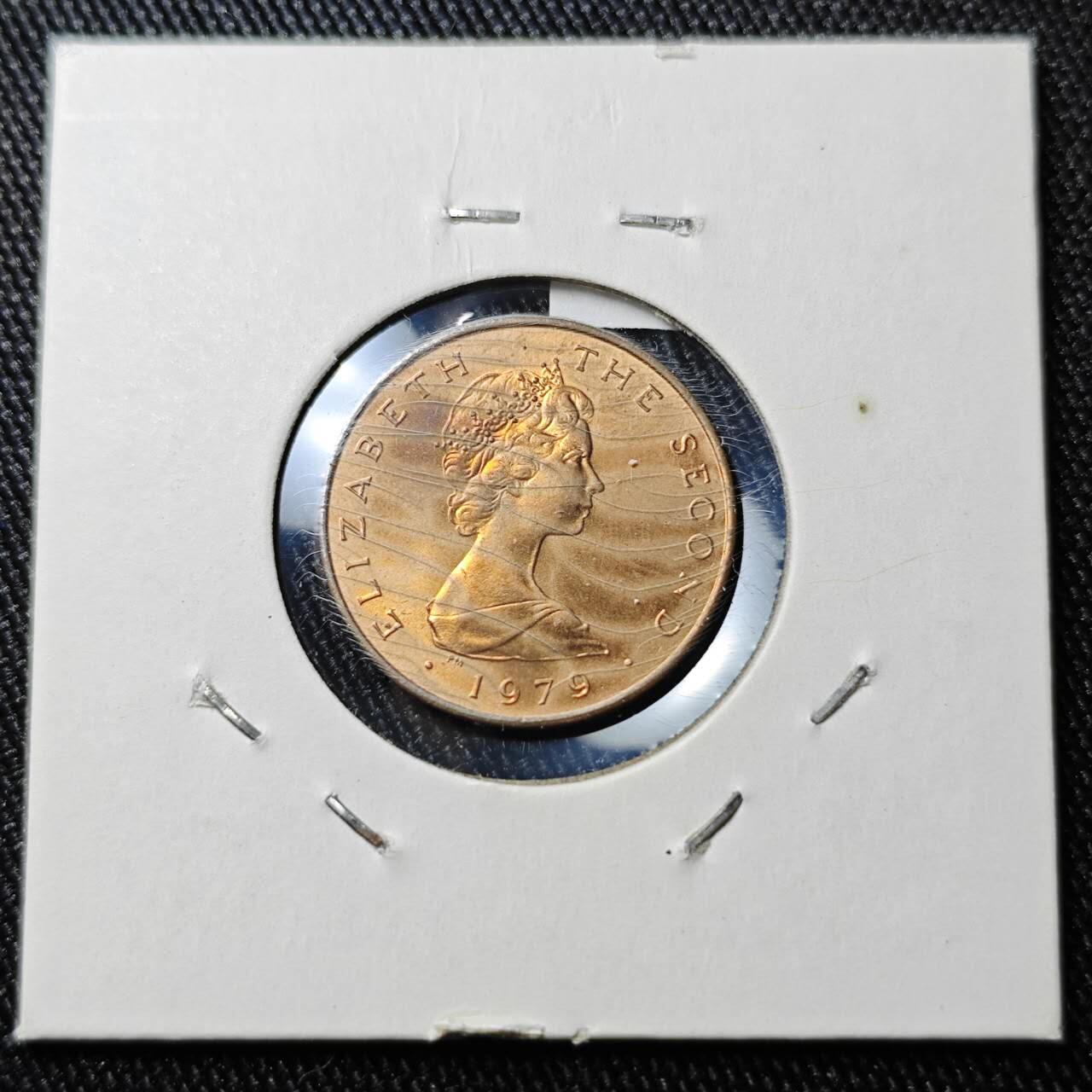 KK钱币收藏小铺  第400期  百期特拍（四拍之四）2月预留时间 周末发货   1979马恩岛一便士铜币 带小三轮火轮