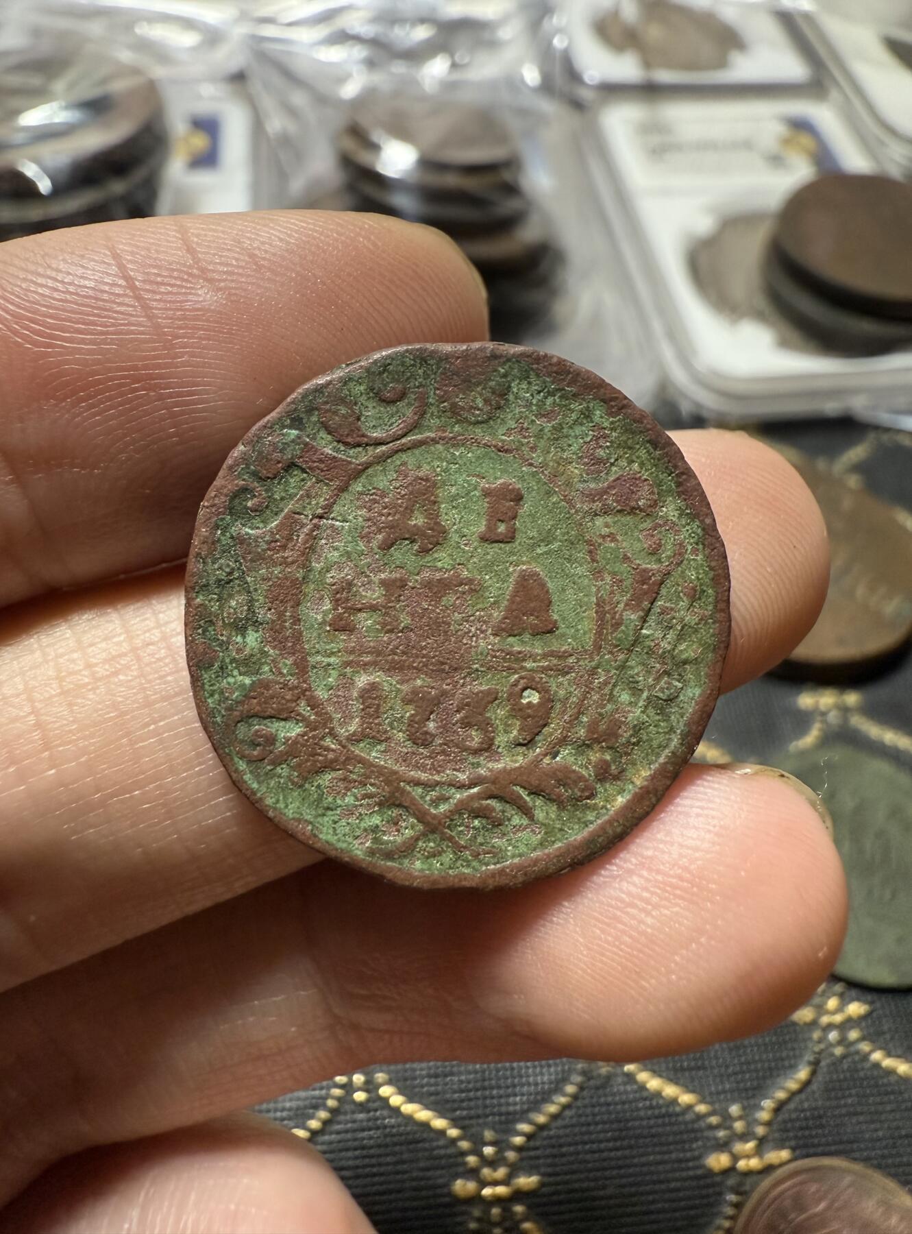 南宋泉阁俄币 外币 国币 专场第二十一期 【送拍无额外佣金】 沙俄 安娜女王 1739年 1/2戈比铜币 生美通货好品