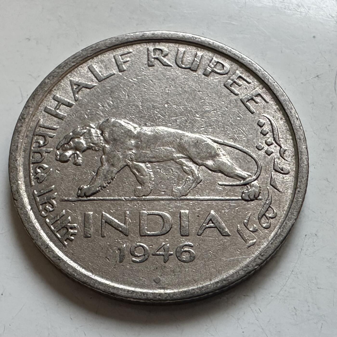 🌹外币初藏🌹🐯2026年第6场  每周二四六晚8️⃣点 接代拍 英属印度1946年半卢比