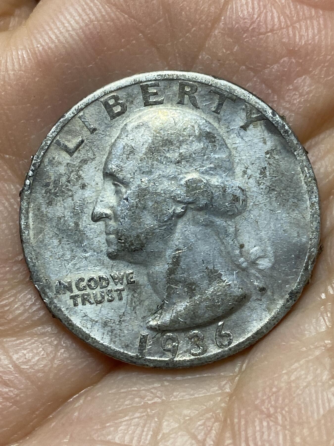 2026年第六场(总第一百七十五场）外国好品散币场(免佣金) 早期年份–美国🇺🇸1936年1/4元银币(华盛顿1/4元第一版，S标旧金山造，900高银)