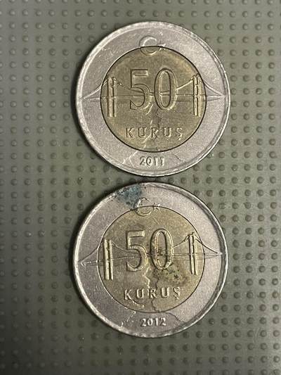 2026年第7场各国散币拍卖（总第157场） - 土耳其50库鲁斯2枚