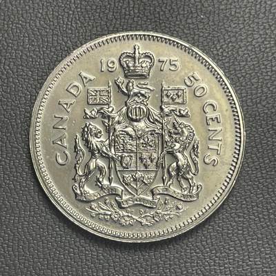 回流0119 - 加拿大1975年50分纯镍币 国徽
