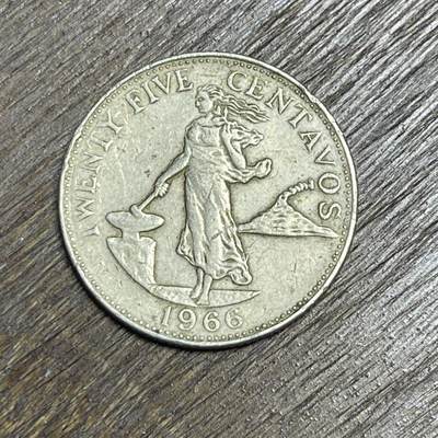 【铜匠收藏】★第138场★散币场。不寄存，30包邮。不满30元，支付5元运费。《接受代拍 代送NGC评级》 - 4【无寄存】1966 菲律宾 5分 镍币