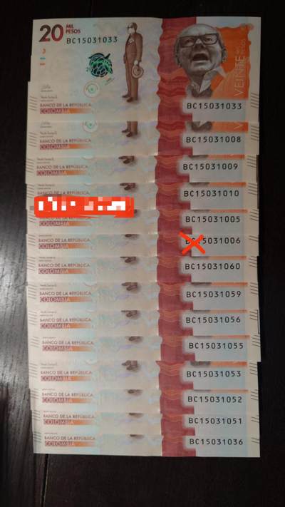 2020年哥伦比亚20000 全新UNC无47 - 2020年哥伦比亚20000 全新UNC无47