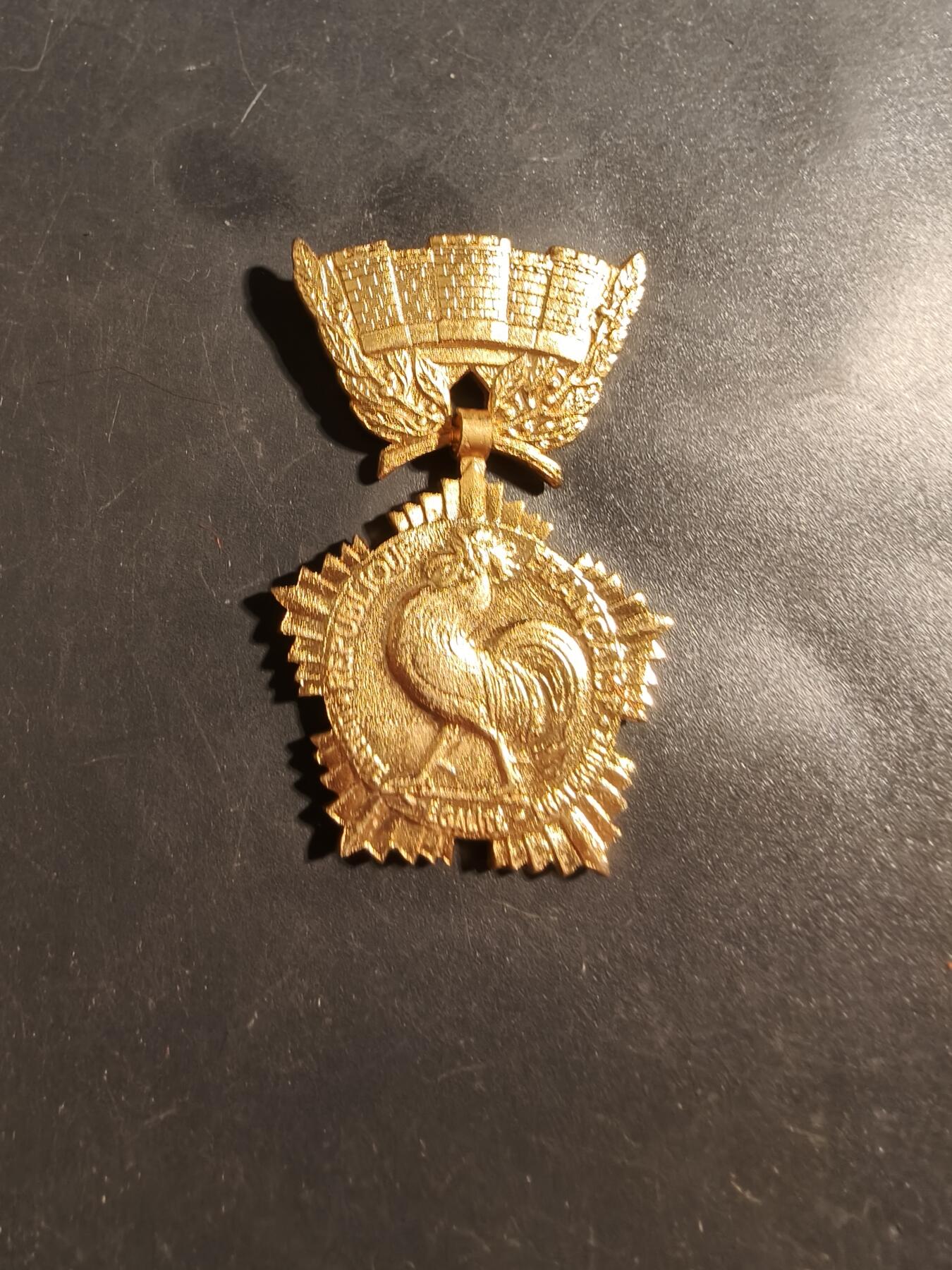 老王徽章第176期 法国金级地方嘉奖奖章   无绶带