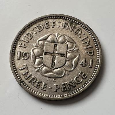 🌹外币初藏🌹🐯2026年第6场  每周二四六晚8️⃣点 接代拍 - 英国1941年三便士银币