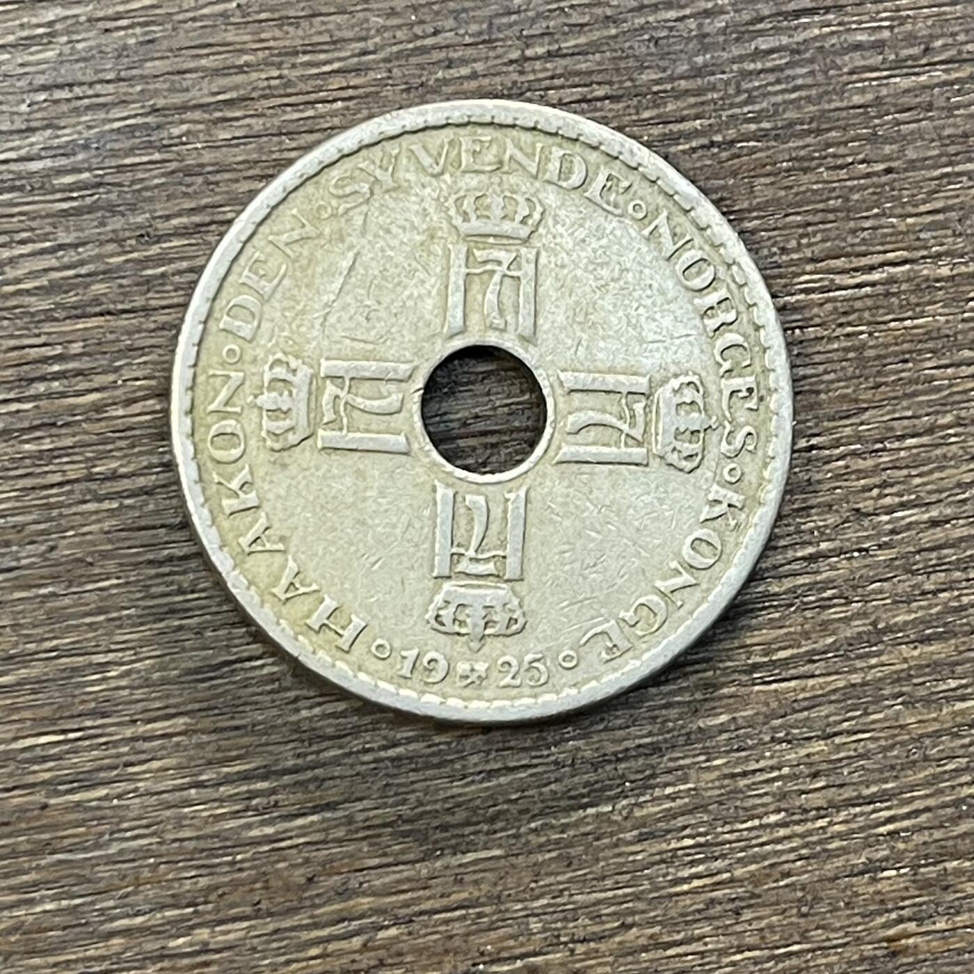 【铜匠收藏】★第138场★散币场。不寄存，30包邮。不满30元，支付5元运费。《接受代拍 代送NGC评级》 36【无寄存】挪威1925年1克朗镍币25mm