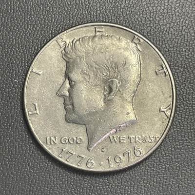 回流0119 - 美国1976年半圆建国200周年纪念币 肯尼迪/费城独立厅