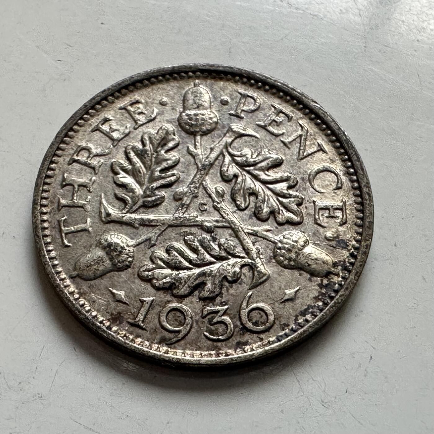 🌹外币初藏🌹🐯2026年第6场  每周二四六晚8️⃣点 接代拍 英国1936年三便士银币 c