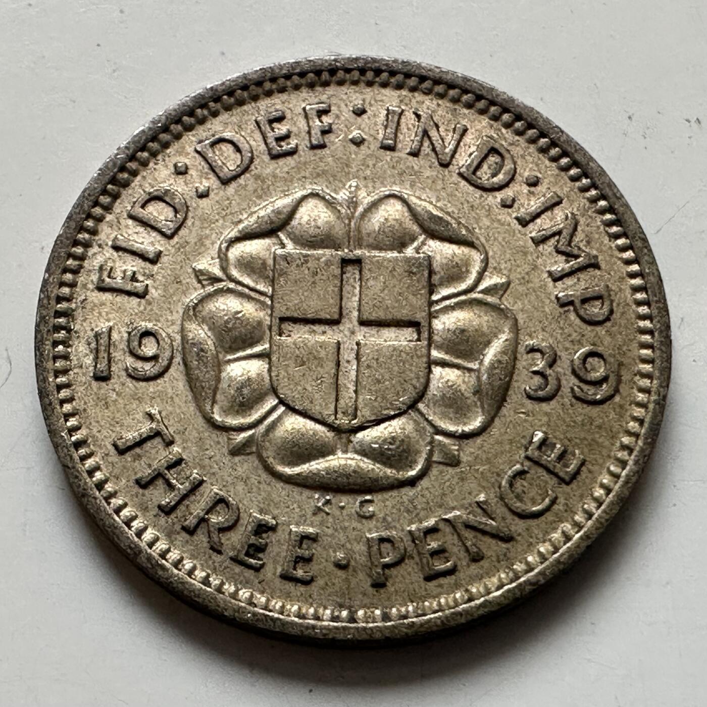 🌹外币初藏🌹🐯2026年第6场  每周二四六晚8️⃣点 接代拍 英国1939年三便士银币 a