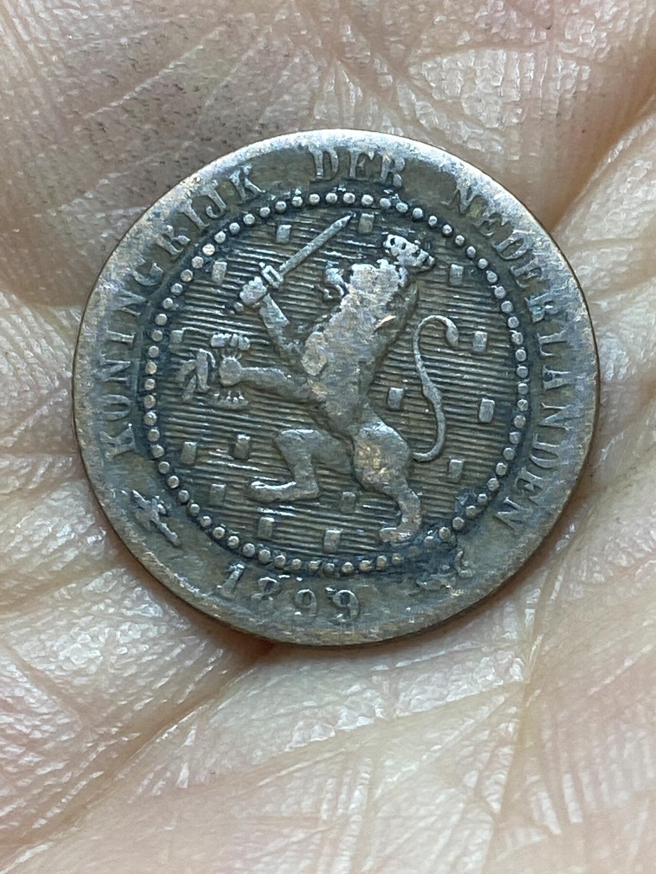 2026年第六场(总第一百七十五场）外国好品散币场(免佣金) 荷兰🇳🇱1899年1分(威廉明娜女王第一版，Halbert–长戟标)