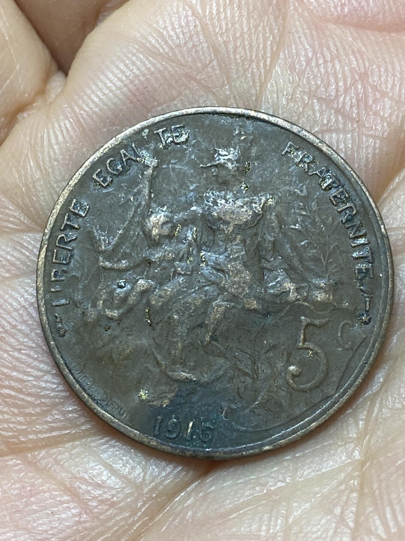 2026年第六场(总第一百七十五场）外国好品散币场(免佣金) 法兰西第三共和国1916年5生丁(五星标，S版马德里造)