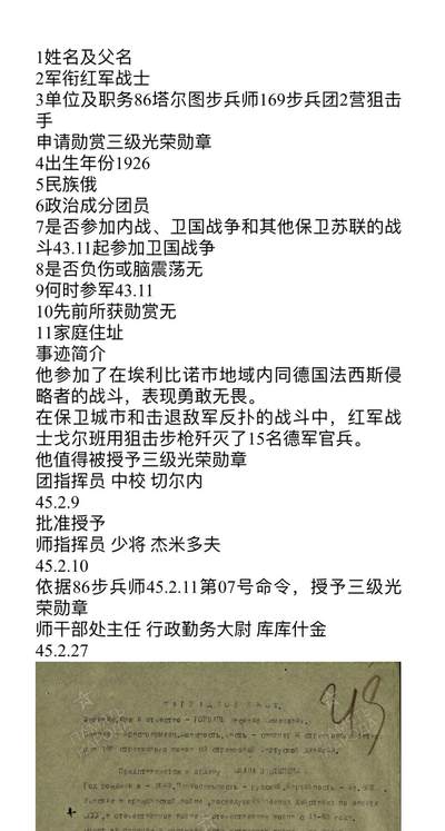 大猫徽章拍卖 第286期 苏联三级军事光荣勋章 档案齐全 阻击手