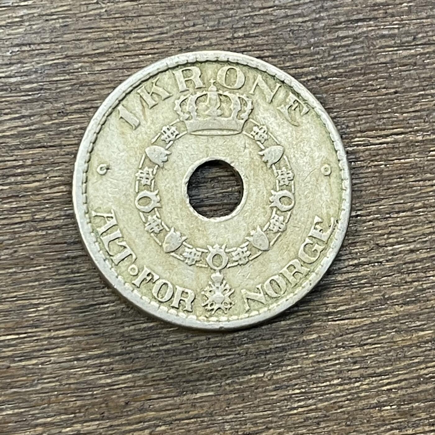 【铜匠收藏】★第138场★散币场。不寄存，30包邮。不满30元，支付5元运费。《接受代拍 代送NGC评级》 36【无寄存】挪威1925年1克朗镍币25mm