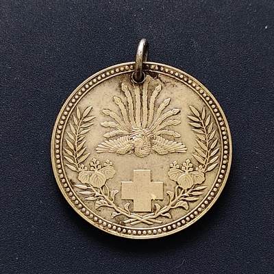 【全场包邮】纯粹捡漏拍494场 - 【自辨】日本明治二十一年红十字会银勋章（无银标）