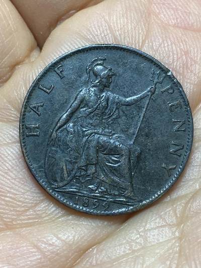 2026年第六场(总第一百七十五场）外国好品散币场(免佣金) - 英国🇬🇧1899年半便士(维多利亚女王老年披纱)