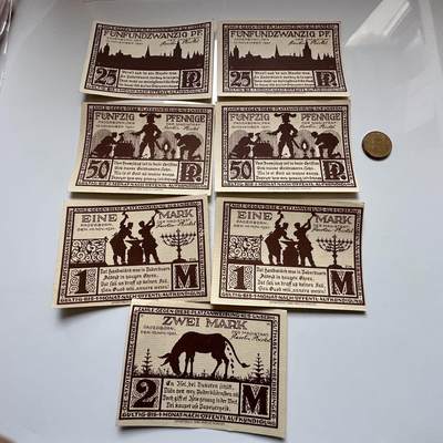 🌹外币初藏🌹🐯2026年第6场  每周二四六晚8️⃣点 接代拍 - 德国一战时期紧急币—17 七张一套