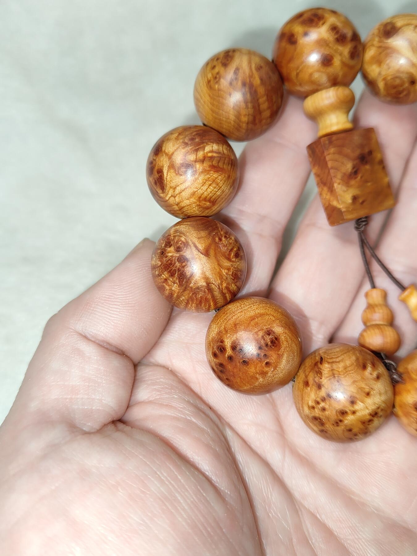 太行崖柏老料雀眼留疤闪电纹2.0手串油性足香味浓纹理漂亮按图发货一物一图C012
