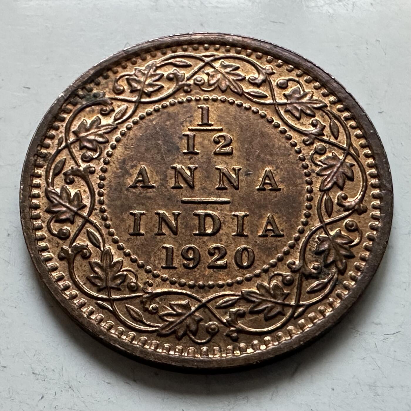 🌹外币初藏🌹🐯2026年第6场  每周二四六晚8️⃣点 接代拍 英属印度1920年1/12安娜 b