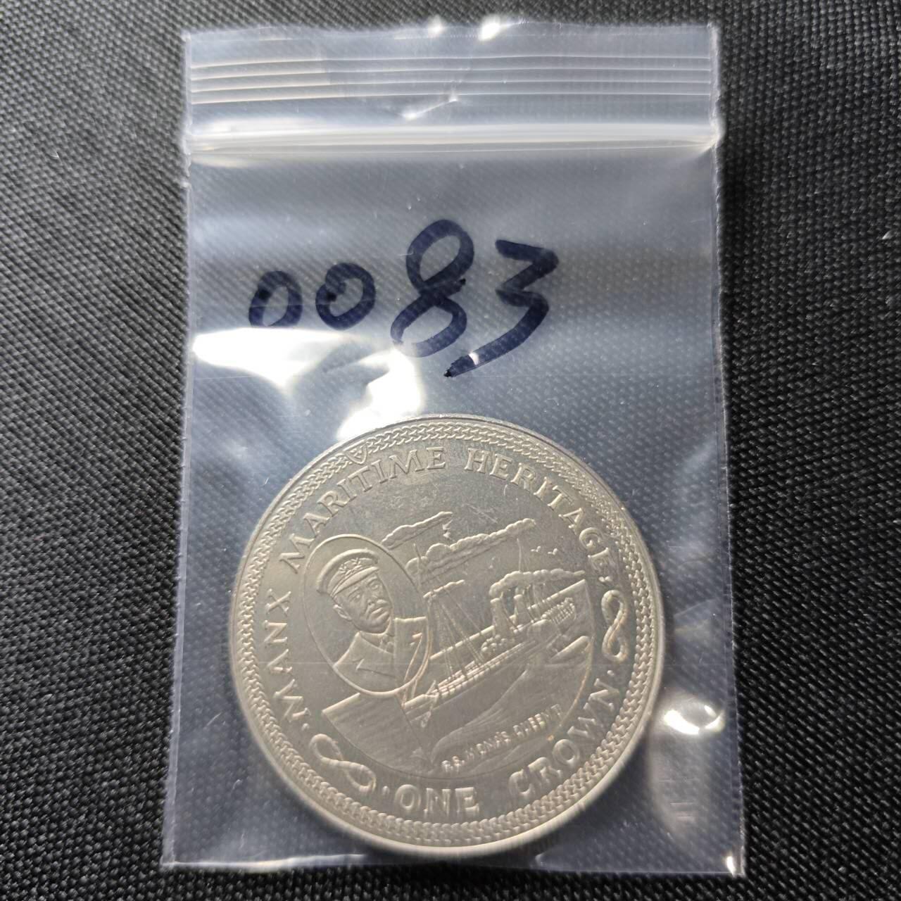 KK钱币收藏小铺  第400期  百期特拍（四拍之四）2月预留时间 周末发货   1982马恩岛1克朗纪念币 