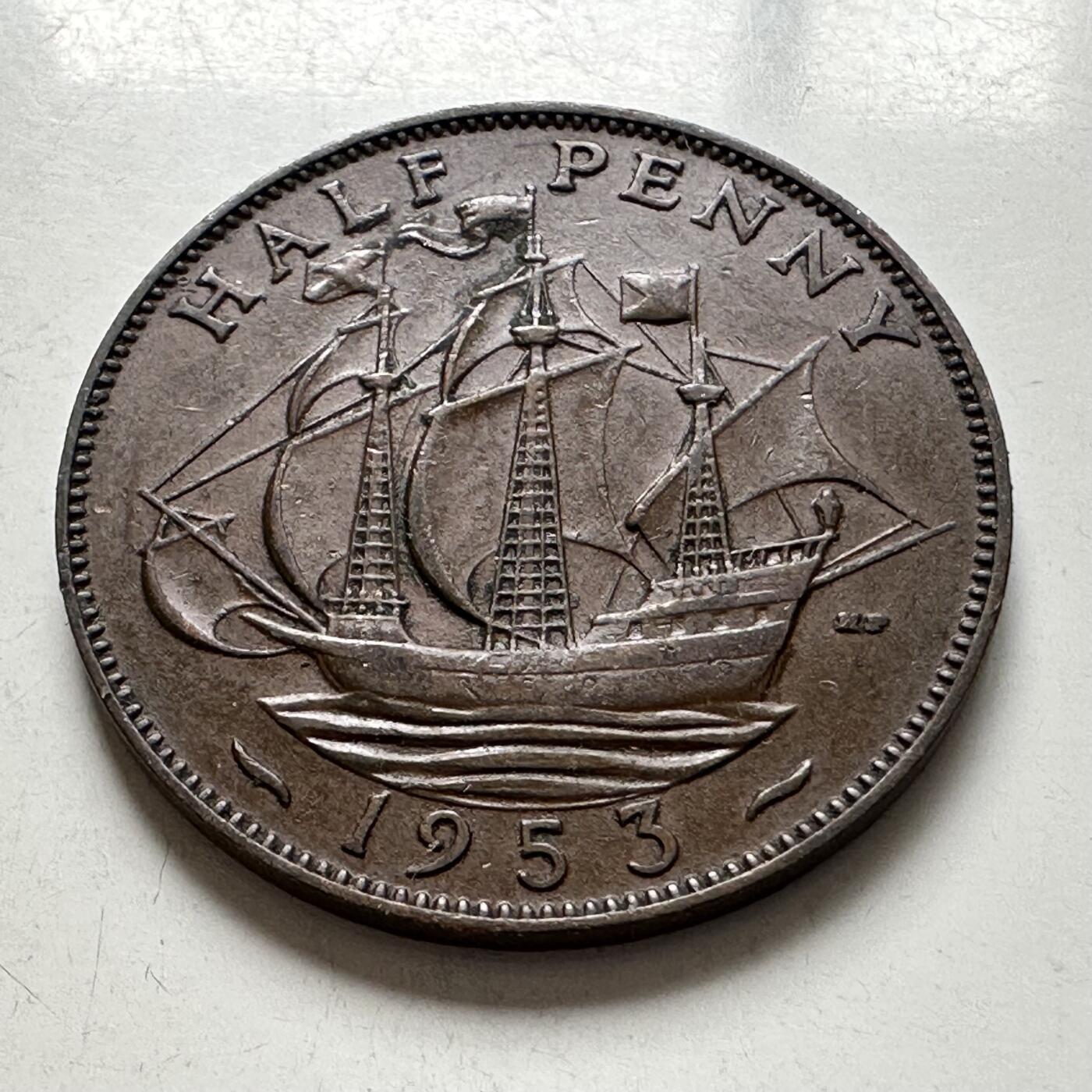 🌹外币初藏🌹🐯2026年第6场  每周二四六晚8️⃣点 接代拍 英国1953年半便士 登基版