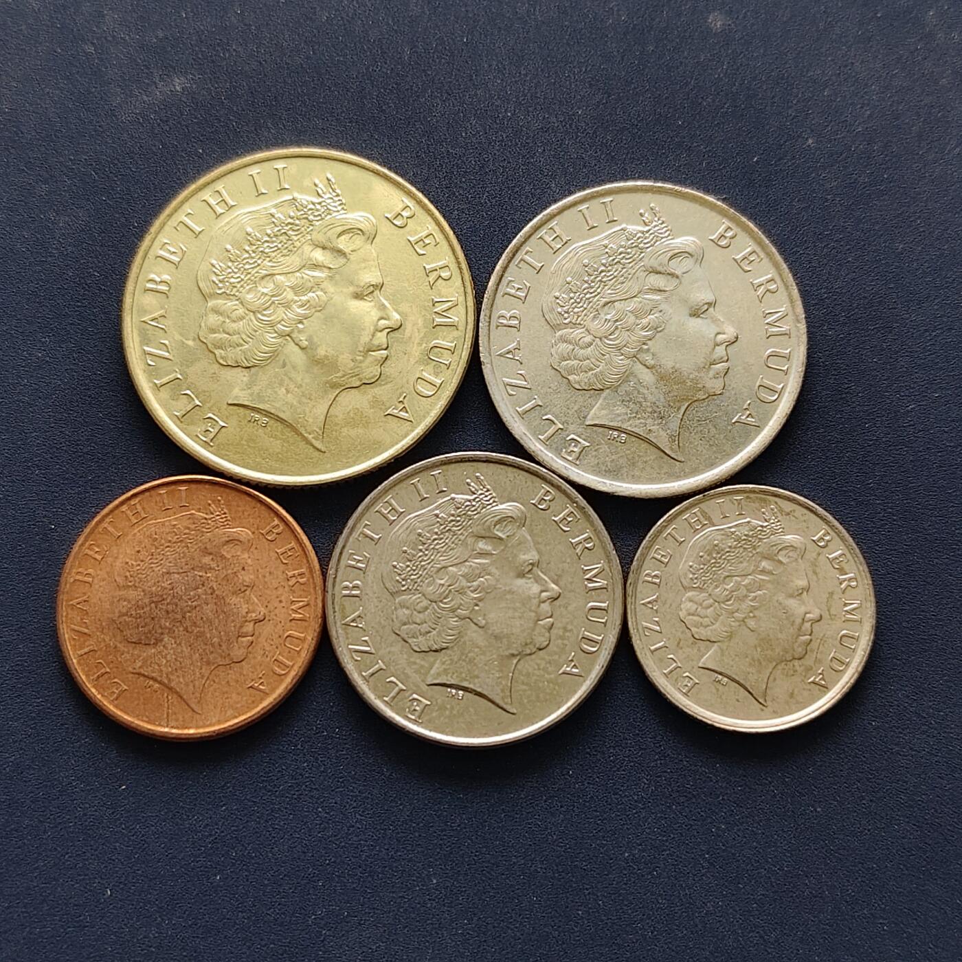 【全场包邮】纯粹捡漏拍494场 百慕大群岛2001年清年份5枚套币