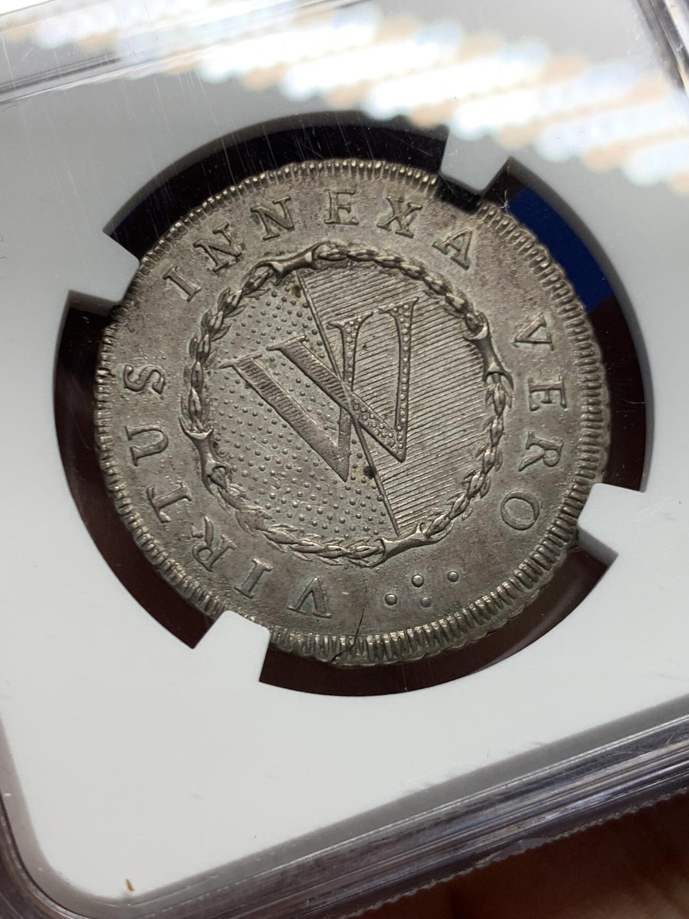 《竞宝斋》第456场 周日，周一，周二   3场连拍 （全场包邮）欢迎送拍 NGC AU58 瑞士 沃州学校银质奖章 莫里科费尔作品 早期经典品种