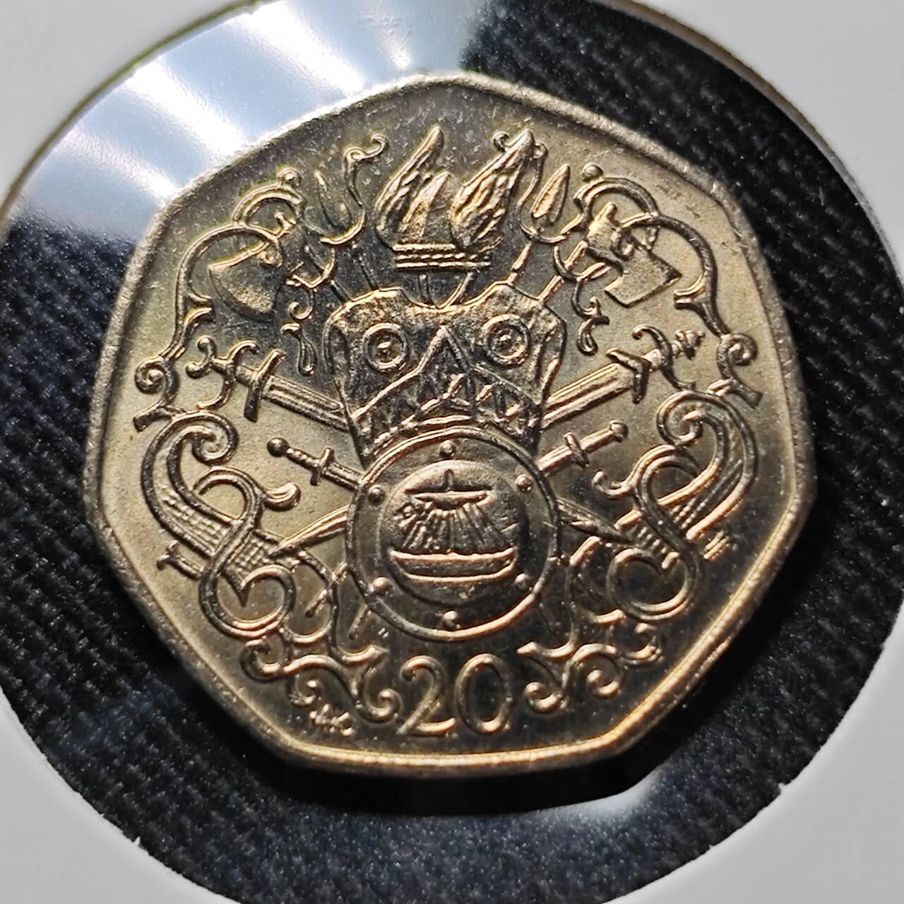 KK钱币收藏小铺  第400期  百期特拍（四拍之四）2月预留时间 周末发货  1985马恩岛20便士