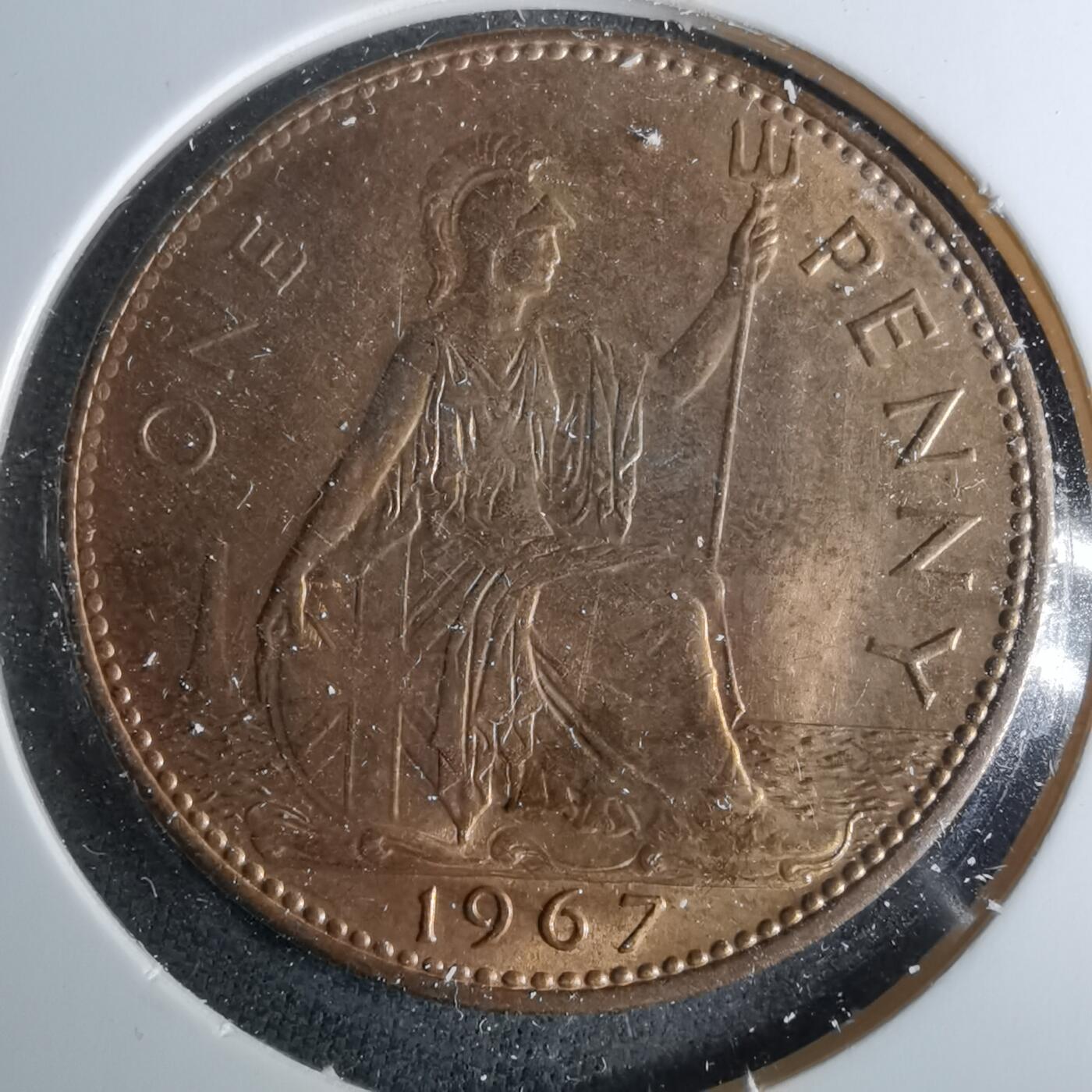 沼泽如烟--第958场 英国1967年1便士