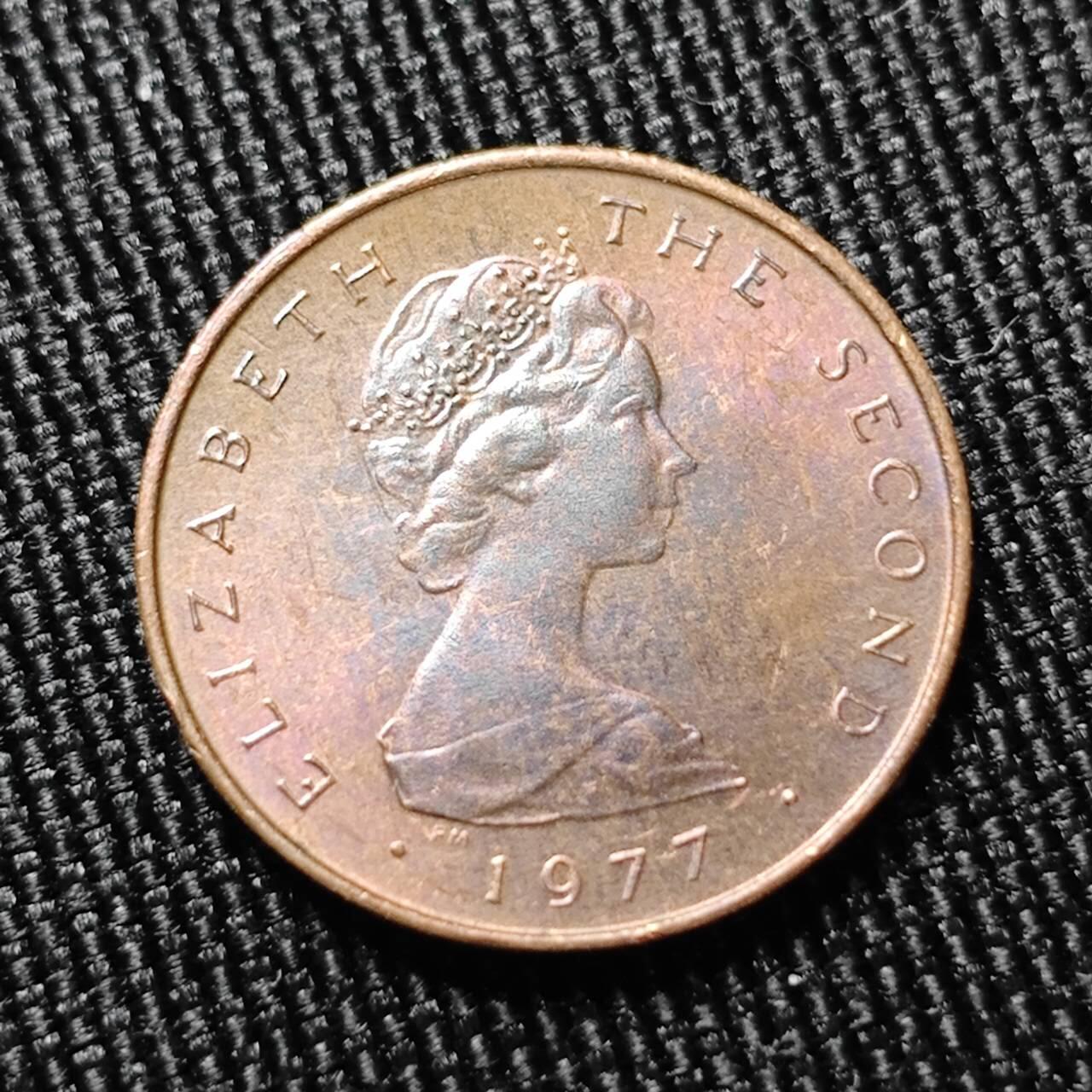 KK钱币收藏小铺  第400期  百期特拍（四拍之四）2月预留时间 周末发货  1977马恩岛半便士铜币纪念币FAO 发行量仅70万