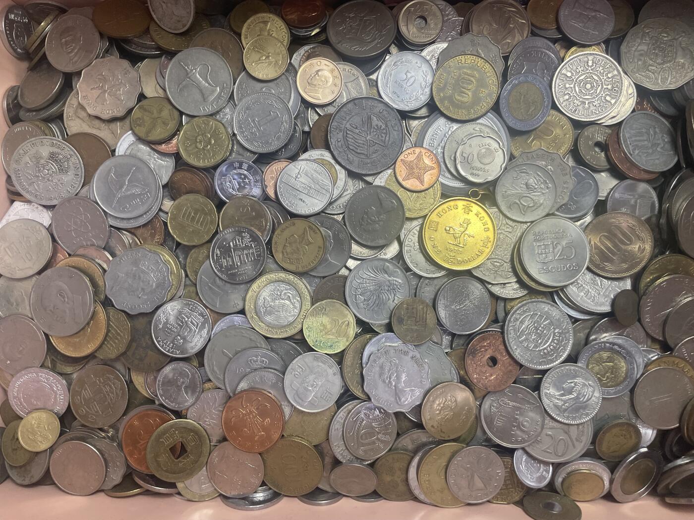 回流0110 各国硬币、纸币14.2斤（无日本币、破烂币）
