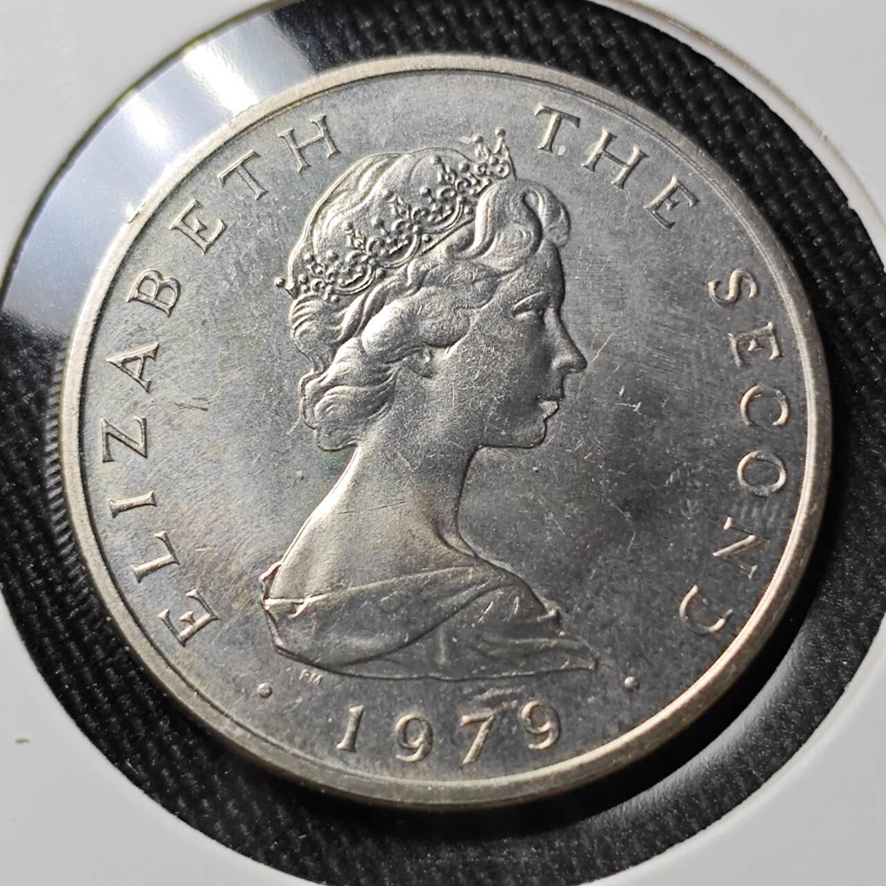 KK钱币收藏小铺  第400期  百期特拍（四拍之四）2月预留时间 周末发货   1979马恩岛10便士 带小三轮火轮