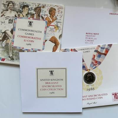 🌹外币初藏🌹🐯2026年第6场  每周二四六晚8️⃣点 接代拍 - 1986年两英镑纪念币原装卡