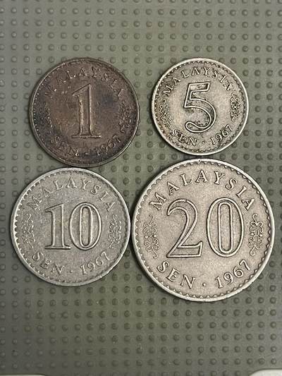 2026年第7场各国散币拍卖（总第157场） - 马来西亚1967年4枚