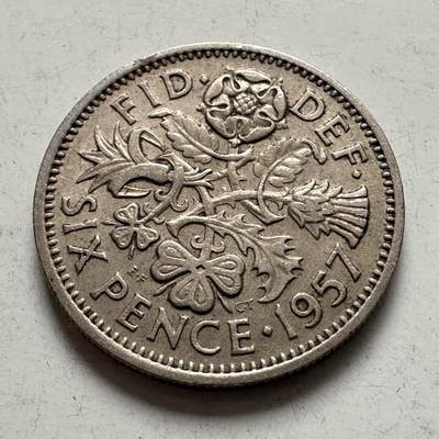 🌹外币初藏🌹🐯2026年第6场  每周二四六晚8️⃣点 接代拍 - 英国1957年六便士 