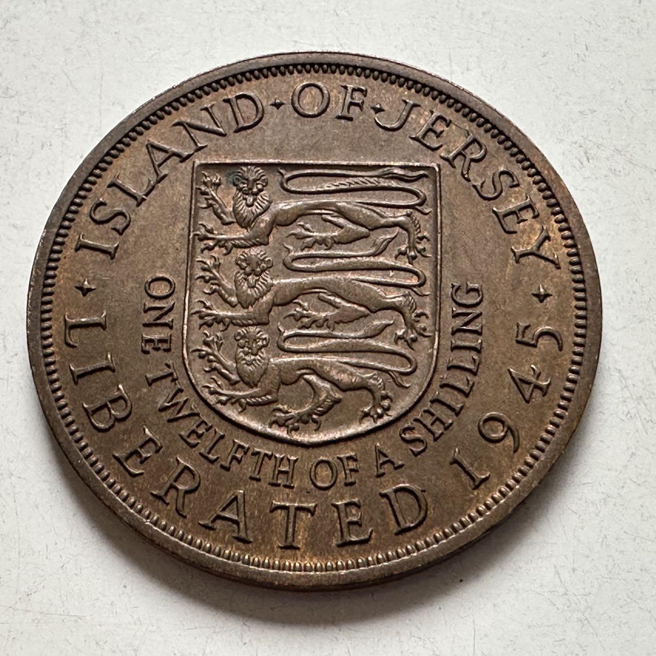 🌹外币初藏🌹🐯2026年第6场  每周二四六晚8️⃣点 接代拍 泽西岛1945年1/12先令 b