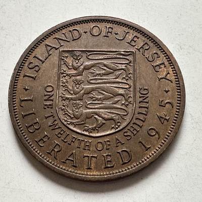 🌹外币初藏🌹🐯2026年第6场  每周二四六晚8️⃣点 接代拍 - 泽西岛1945年1/12先令 b