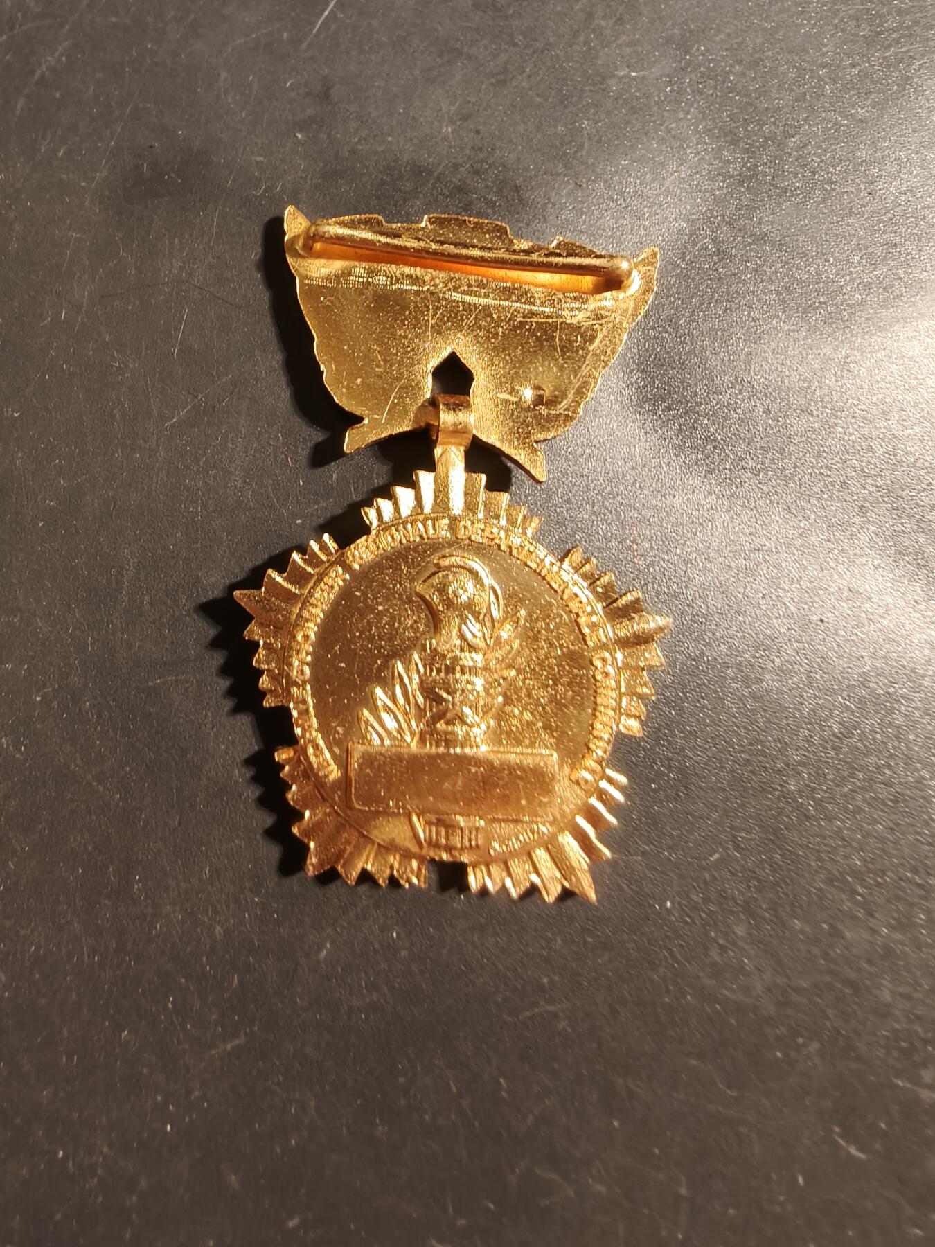 老王徽章第176期 法国金级地方嘉奖奖章   无绶带