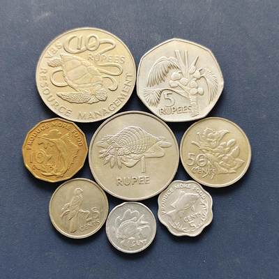 【全场包邮】纯粹捡漏拍494场 - 塞舌尔1977年独立后首版7枚套币