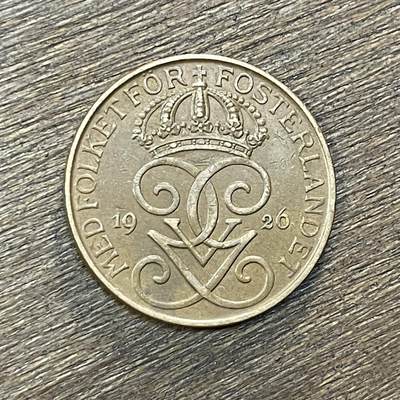 【铜匠收藏】★第138场★散币场。不寄存，30包邮。不满30元，支付5元运费。《接受代拍 代送NGC评级》 - 43【无寄存】瑞典硬币 1926年5欧尔铜币 